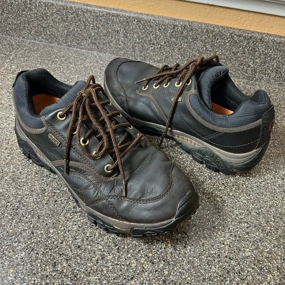 Merrell Select Dry Men's Size 12 Comfort Casual Lace Up Work Shoes Brown Leather